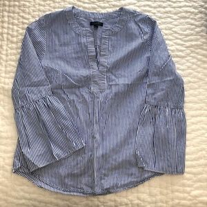 Striped Bellslleeve Blouse